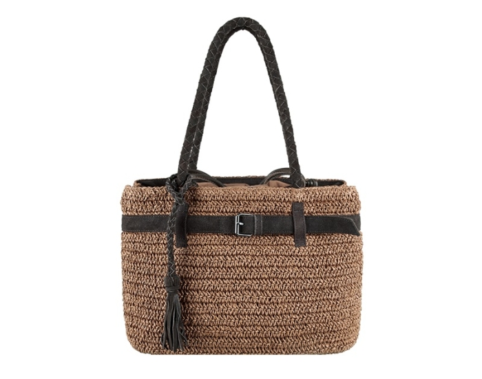 SEABREEZE SHOPPER MEDIUM coffee aus Raffiabast